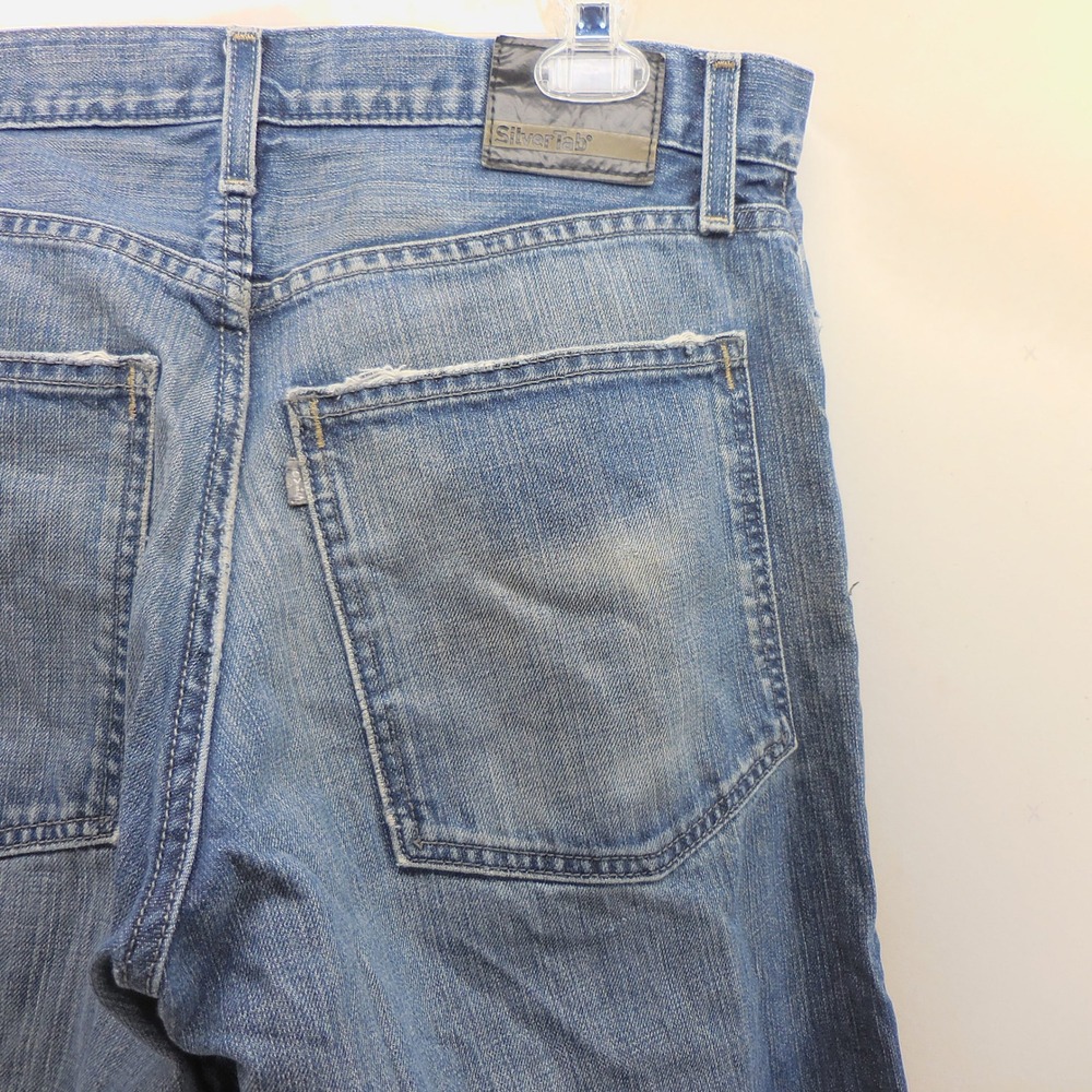 Vintage Levi's SilverTab Baggy Jeans Mens 32x33 Blue Denim Y2K Loose Fit Pants
